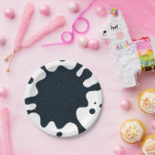 Party-Platte aus weißem Splash - individuell einst Pappteller (Party)