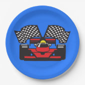 Party-Platte für das Design von Rennwagen Pappteller (Vorderseite)