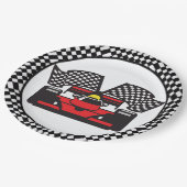 Party-Platte für das Design von Rennwagen Pappteller (Schrägansicht)