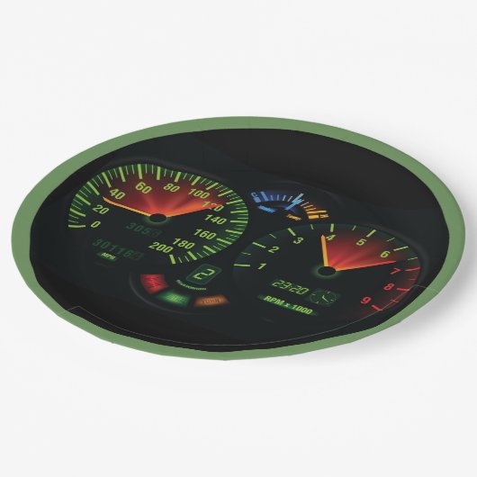 Party-Platte für das Radometer Odometer Pappteller (Schrägansicht)