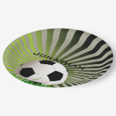 Party-Platte für Fußball-Designpapier Pappteller (Schrägansicht)