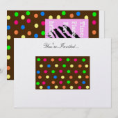 Party Polka Dot Einladung (Vorne/Hinten)