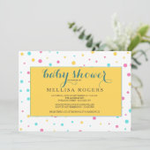 Party Polka Dot Einladung (Stehend Vorderseite)