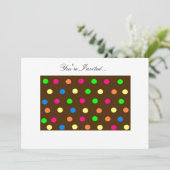 Party Polka Dot Einladung (Stehend Vorderseite)