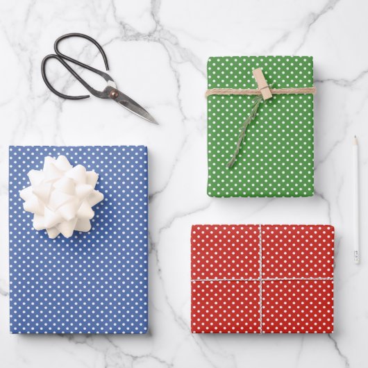 Party Polka Dots Pattern Geschenkpapier Set (Vorderseite)