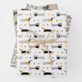Party Pooch Dackel Wrapping Paper Sheets Geschenkpapier Set (Beispiel)