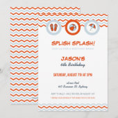 Party/Pool-Party Einladung (Vorne/Hinten)