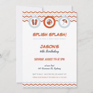 Party/Pool-Party Einladung