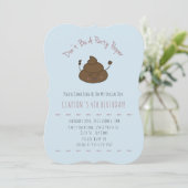 Party Pooper Geburtstag Einladungen (Stehend Vorderseite)