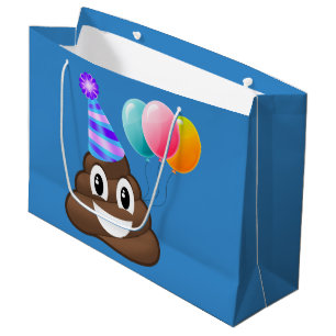 Party Pooper Geburtstag Emoji Geschenk-Tasche Große Geschenktüte