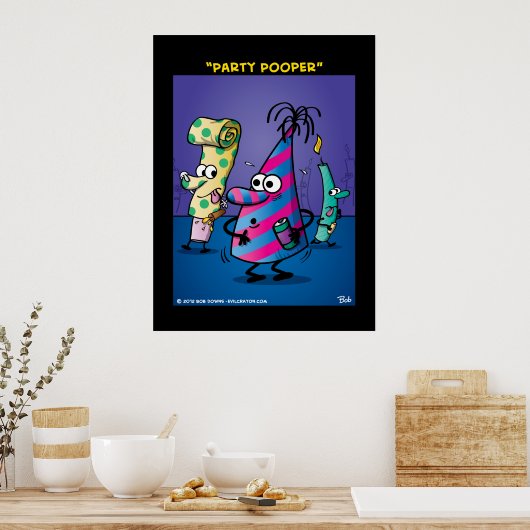 "Party Pooper" Poster (Küche)