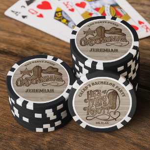 Party Posse Trauzeuge Rustikaler Cowboy Junggesell Pokerchips