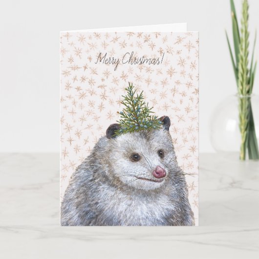 Party 'Possum Weihnachtskarte Feiertagskarte (Vorderseite)