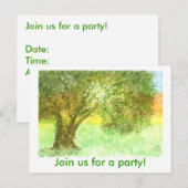 Party Postcard Einladen - Sommereiche Einladungspostkarte (Vorne/Hinten)