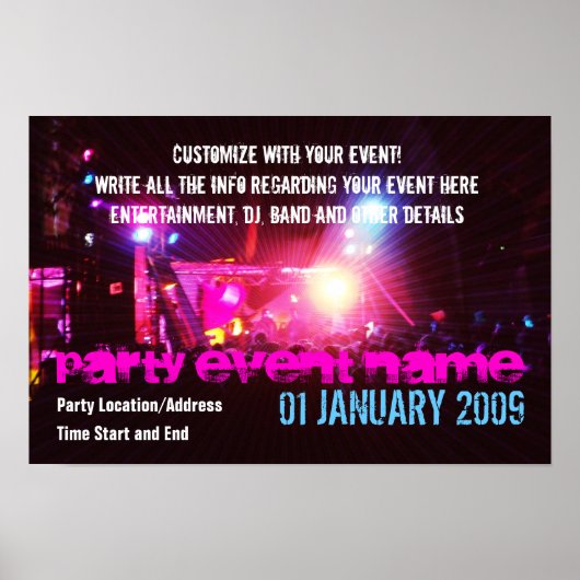 Party Poster #002 Poster (Vorne)