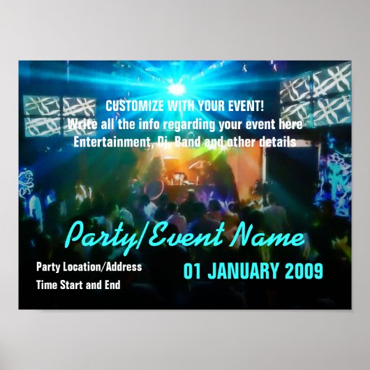 Party Poster #003 Poster (Vorne)