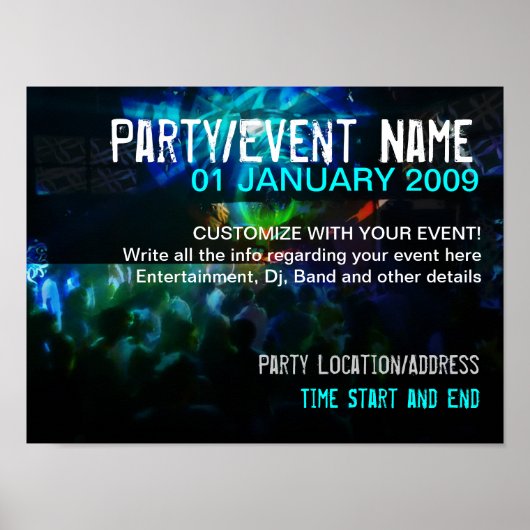 Party Poster #005 Poster (Vorne)
