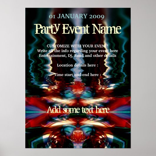 Party Poster #008 Poster (Vorne)