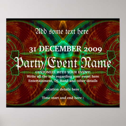 Party Poster #010 Poster (Vorne)