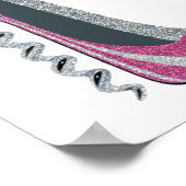 Party Poster, Corkschraube Pink Stiletto Art Poster (Ecke)