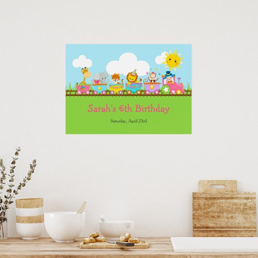 Party-Poster für tierisches Zirkuszelt Poster (Küche)