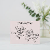 Party Postkarte (Stehend Vorderseite)