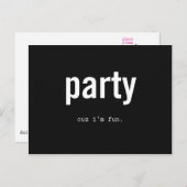 Party Postkarte (Vorne/Hinten)