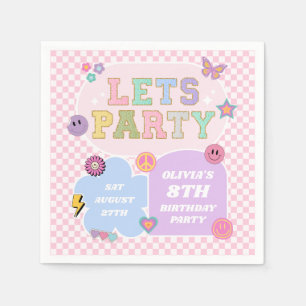 Party Preppy Varsity Patch Geburtstagsparty Serviette
