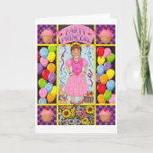 Party Princess Birthday Card Karte (Vorderseite)