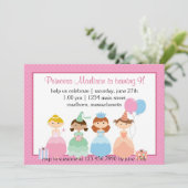 Party Princess Einladung (Stehend Vorderseite)