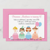 Party Princess Einladung (Vorne/Hinten)