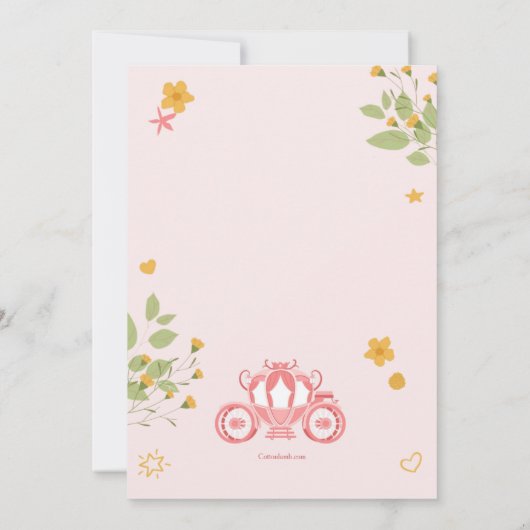 Party Princess  Einladung (Rückseite)