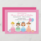 Party Princess Einladung (Vorne/Hinten)