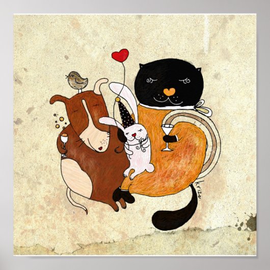 Party Print by Krize Poster (Vorne)