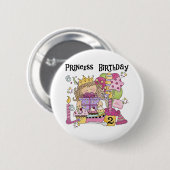 Party Prinzessin 2. Geburtstagsgeschenke Button (Vorne & Hinten)