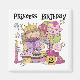 Party Prinzessin 2. Geburtstagsgeschenke Magnet