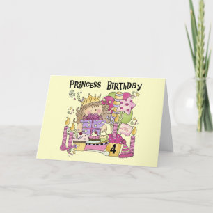 Party Prinzessin 4. Geburtstagsgeschenke und Gesch Karte