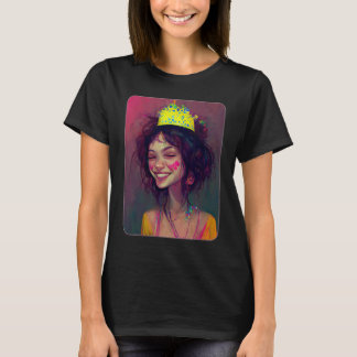 Party Prinzessin Krone Feier Spaß Junggesellinnena T-Shirt