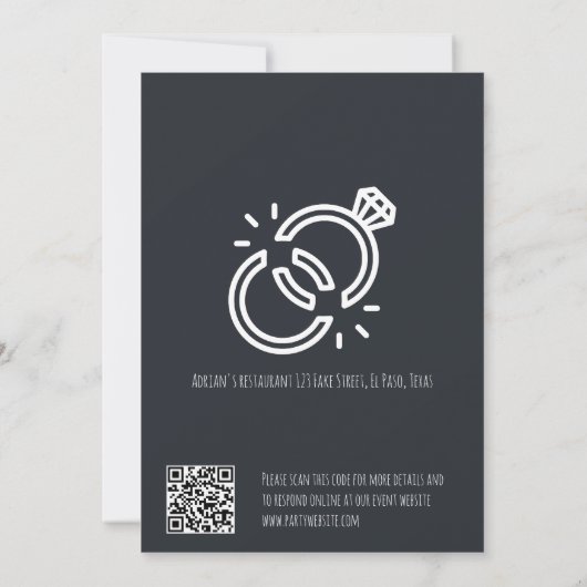 Party: Problem gelöst, QR-Code Einladung (Rückseite)