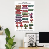 Party-Prop für das Schild "Bezauberter Wald" (Heimbüro)