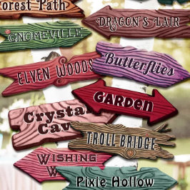 Party-Prop für das Schild "Bezauberter Wald"