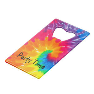 Party Psychedelic Gefärbte Krawatte Design Geldbeutel Flaschenöffner