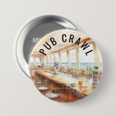 Party Pub Crawl Cruise Line Bar Button (Vorne & Hinten)