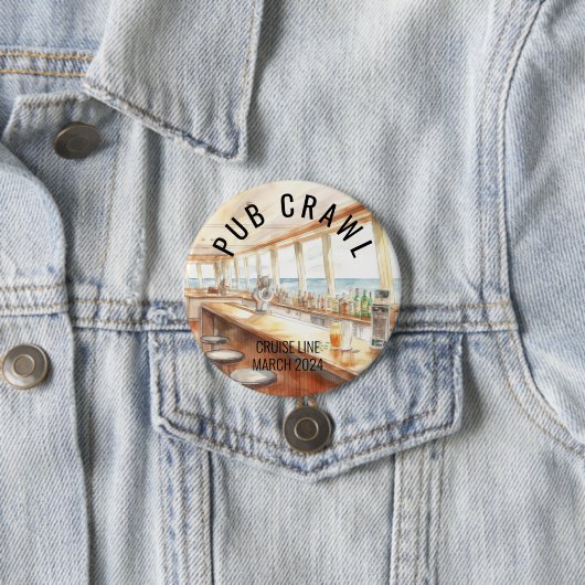 Party Pub Crawl Cruise Line Bar Button (Beispiel)