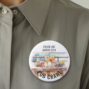 Party Pub Crawl Kreuzfahrtlinie Cocktails Button