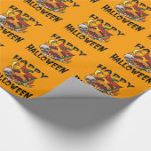 Party Pumpkin Wrapping Paper Geschenkpapier (Ecke)