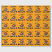Party Pumpkin Wrapping Paper Geschenkpapier (Flach)