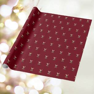 Party Pup Christmas Dog Wrapping Paper Geschenkpapier