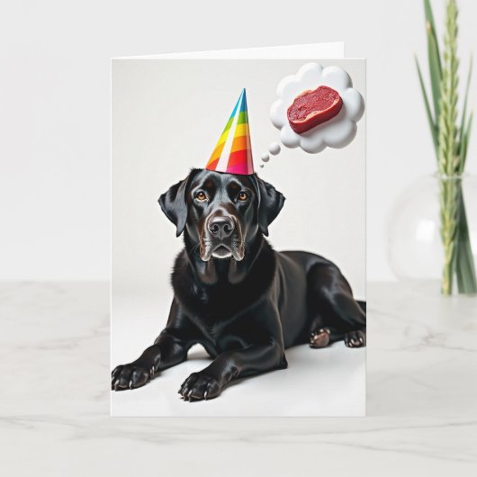 Party Pup Fleisch Wunsch Karte (Vorderseite)
