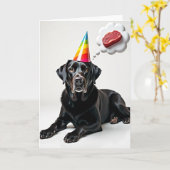 Party Pup Fleisch Wunsch Karte (Gelbe Blume)
